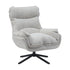 Fauteuil Vera Off White van Starfurn met armleuningen en draaibare voet