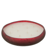 Geurkaars Livia Glas Rood Large 40uur - Geurkaars - J-Line - livinglovely.nl
