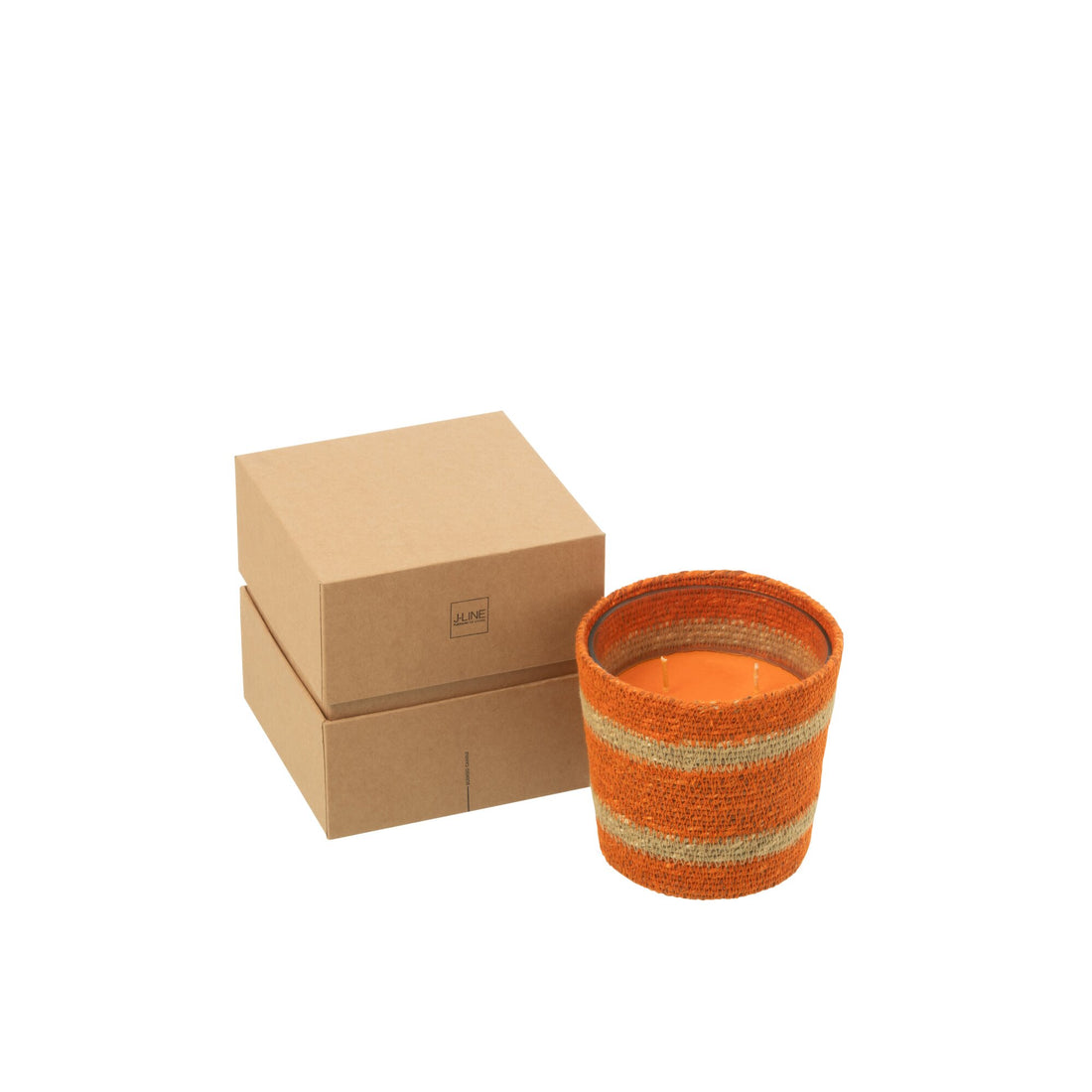 Geurkaars Mand Wax Oranje Small - 45 Uur J-Line