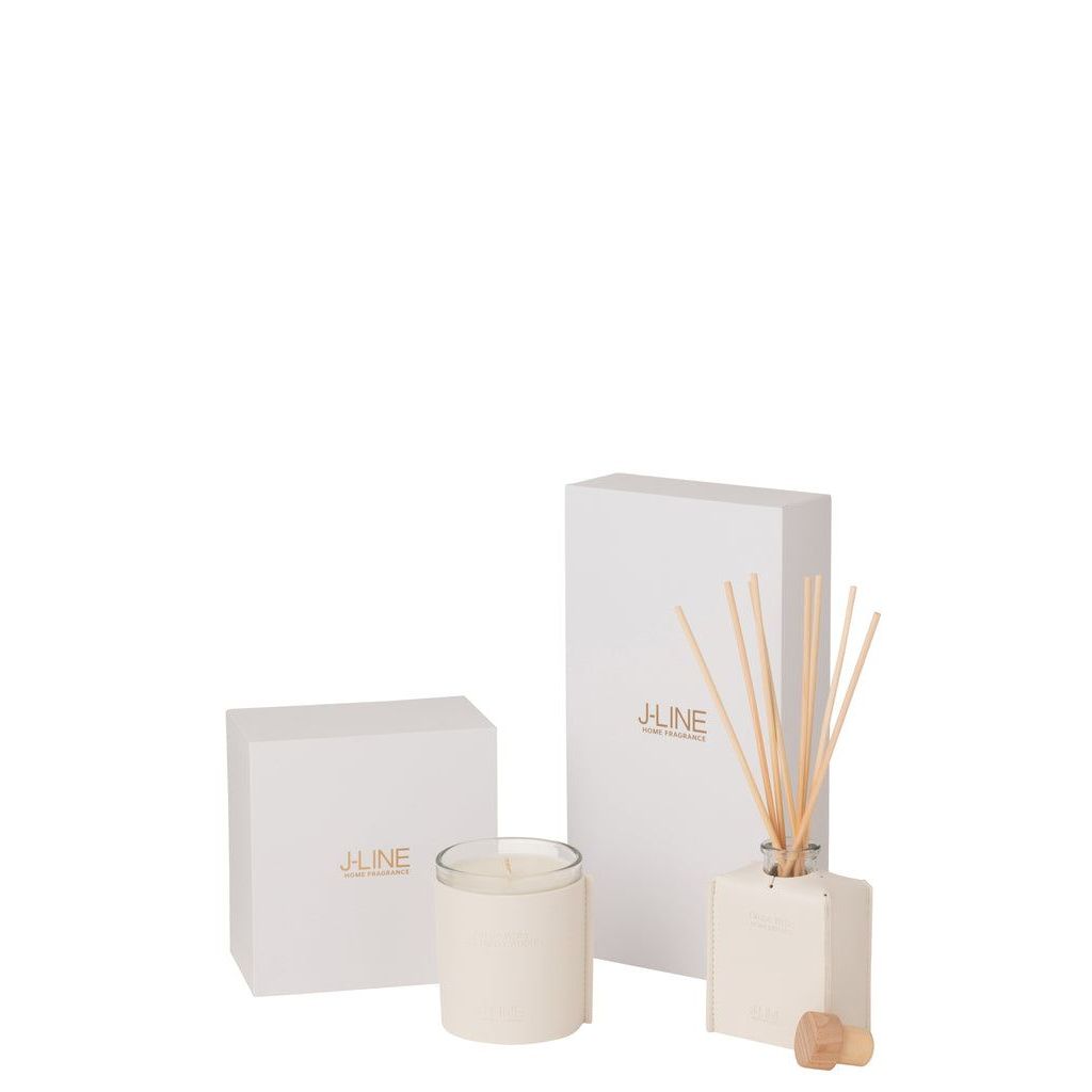 Geurstokjes Leder Wit 100ml