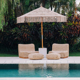 Handgeknoopte Parasol - Leafs - Crème 250cm - Handgeknoopte parasol - Todo Bien - livinglovely.nl