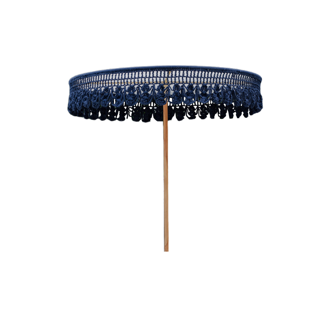 Handgeknoopte Parasol - Luxor Blauw 250cm - Handgeknoopte parasol - Todo Bien - livinglovely.nl