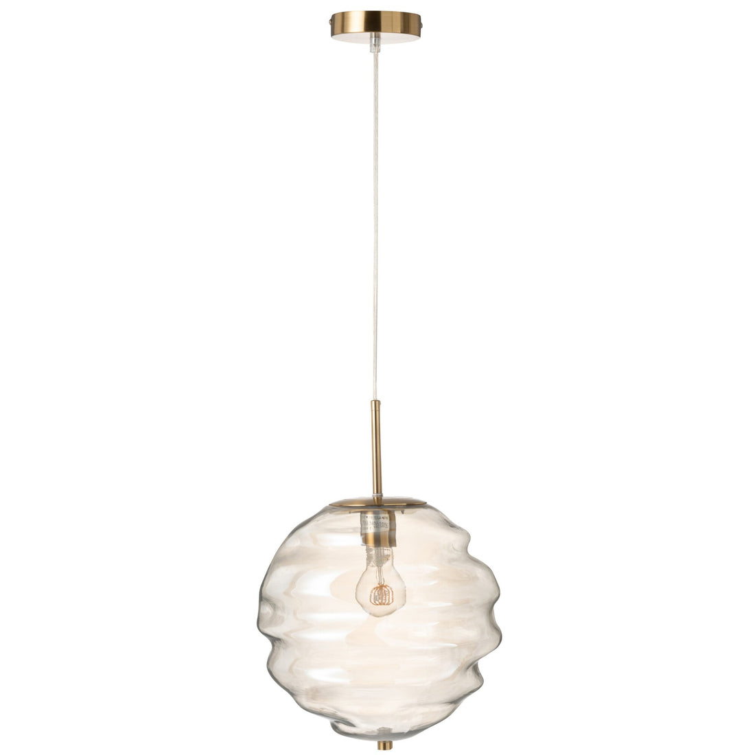 Hanglamp Glas Licht Cognac J-Line