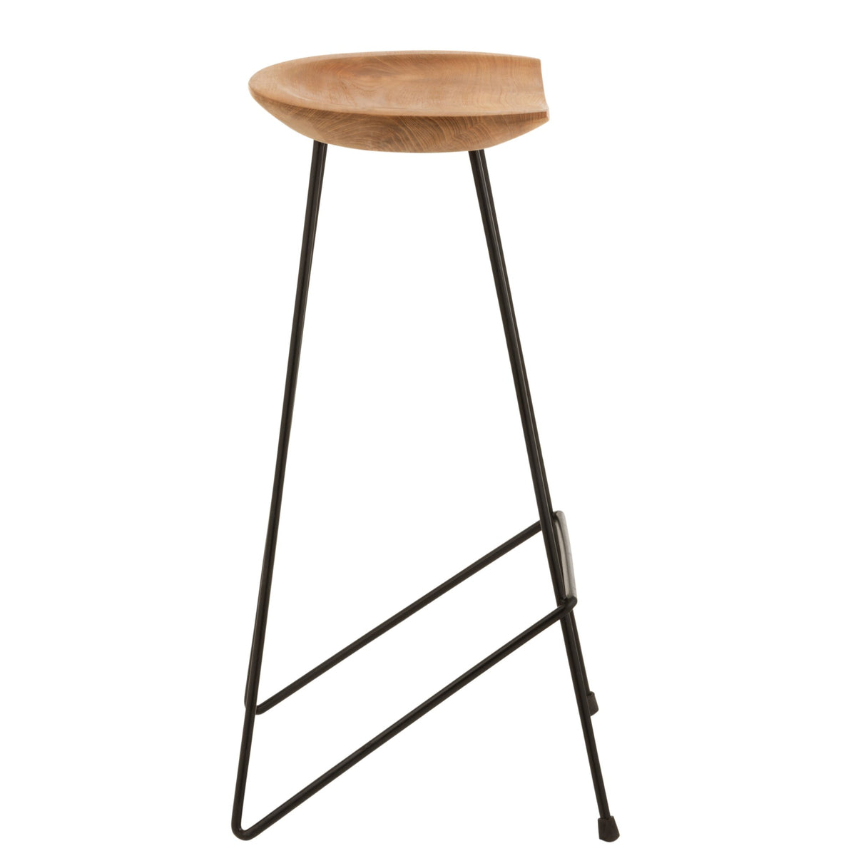 Barstoel Teak Hout/IJzer Naturel J-Line