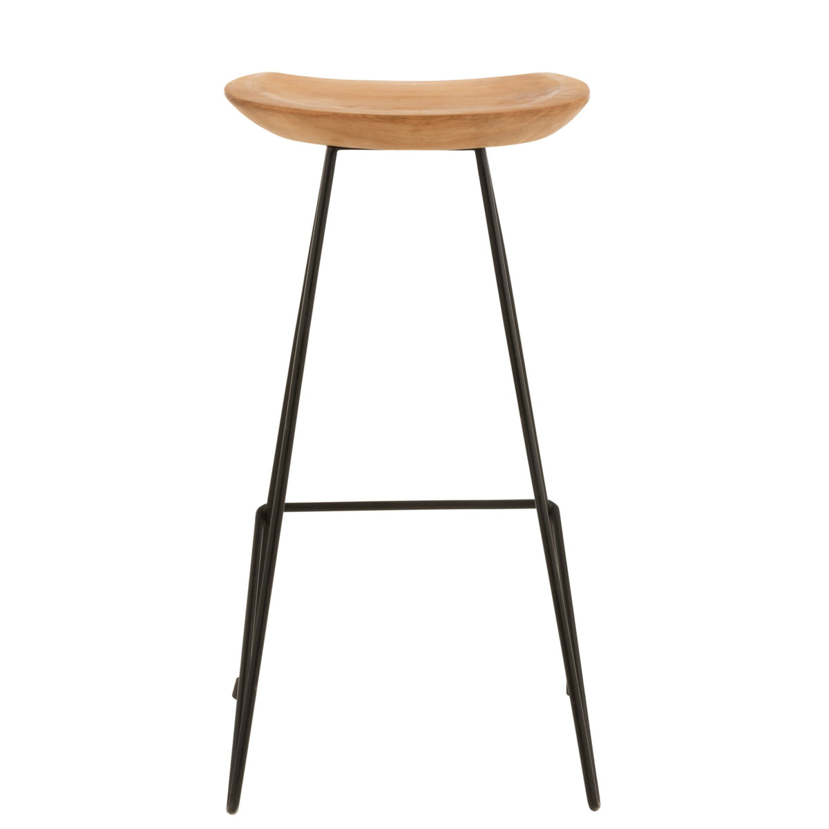 Barstoel Teak Hout/IJzer Naturel J-Line