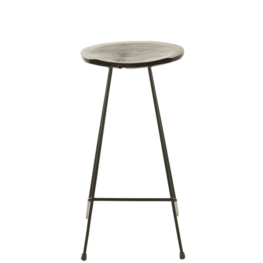 J-Line Barstoel Teak Hout/IJzer Zwart