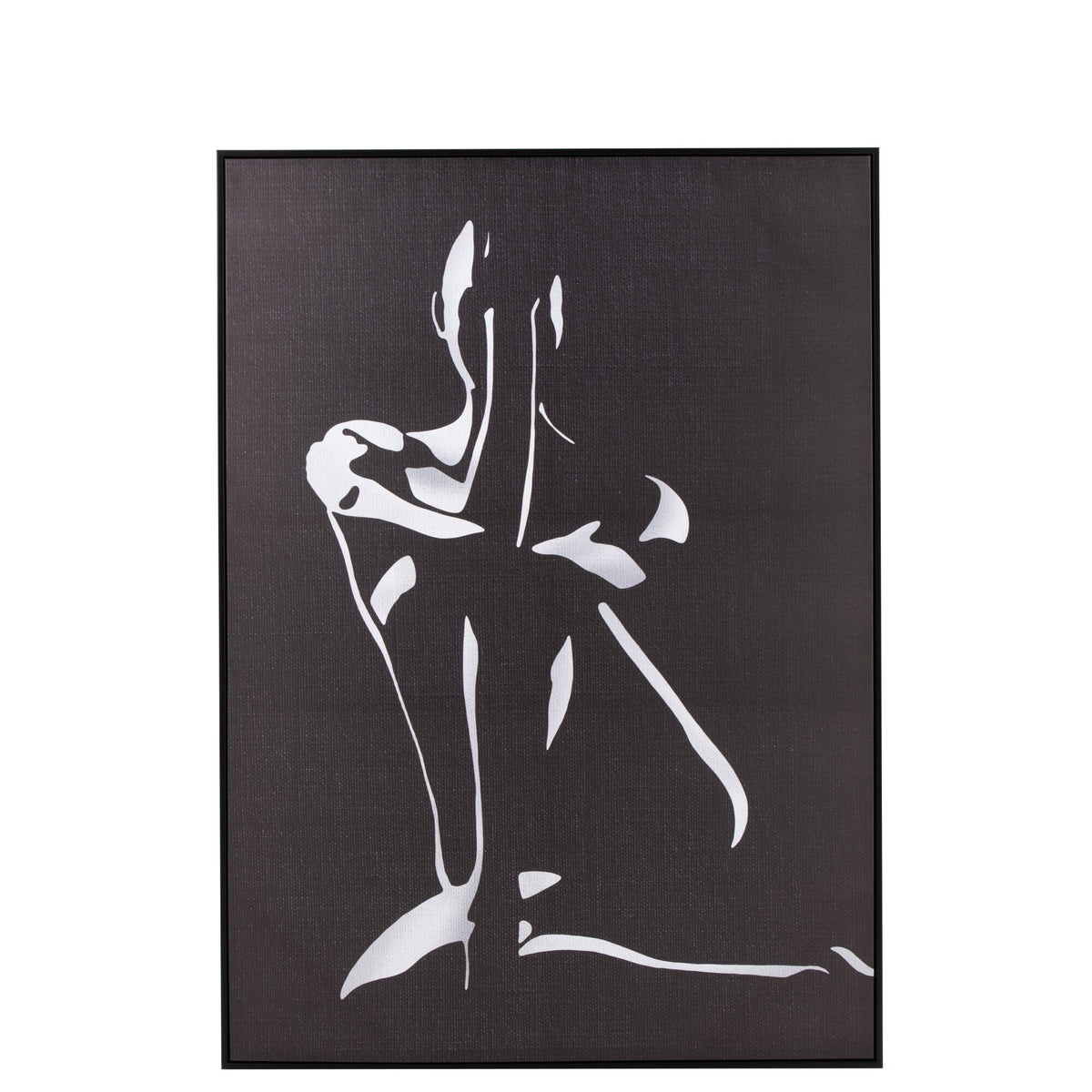J-Line wandpaneel Frame Woman canvas wood zwart J-Line