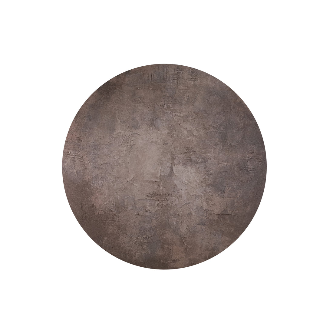 Kemp Brown Canvas Painting Rough Round L Dia 120x3cm PTMD - Wandpaneel - PTMD - livinglovely.nl