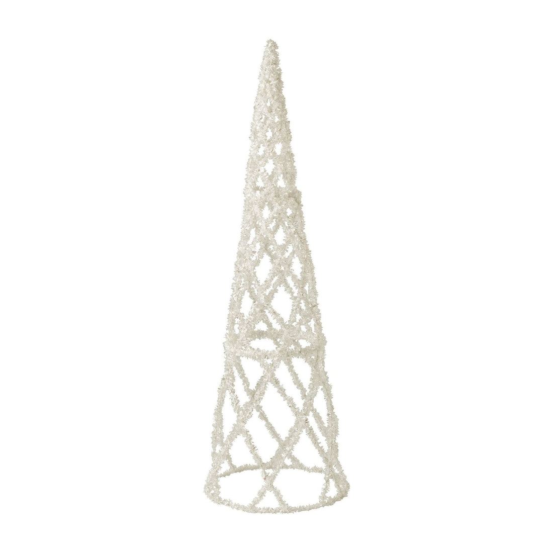 Kerstboom Kegel Klatergoud Metaal Wit Small H160cm J-Line