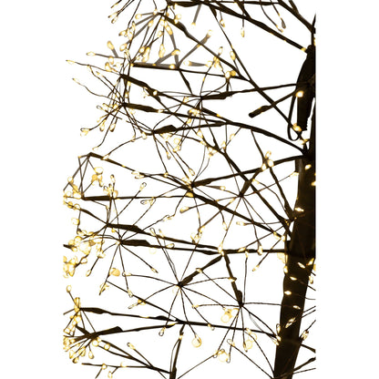 Kerstboom Led Warm Witte Lichten Ijzer Zwart Large H180cm van J-Line, zwarte kerstboom van ijzer, close-up van het materiaal