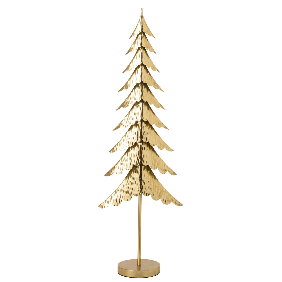 Kerstboom Op Stam Metaal Goud Large van J-Line, slanke gouden boom op stam van 135cm hoog