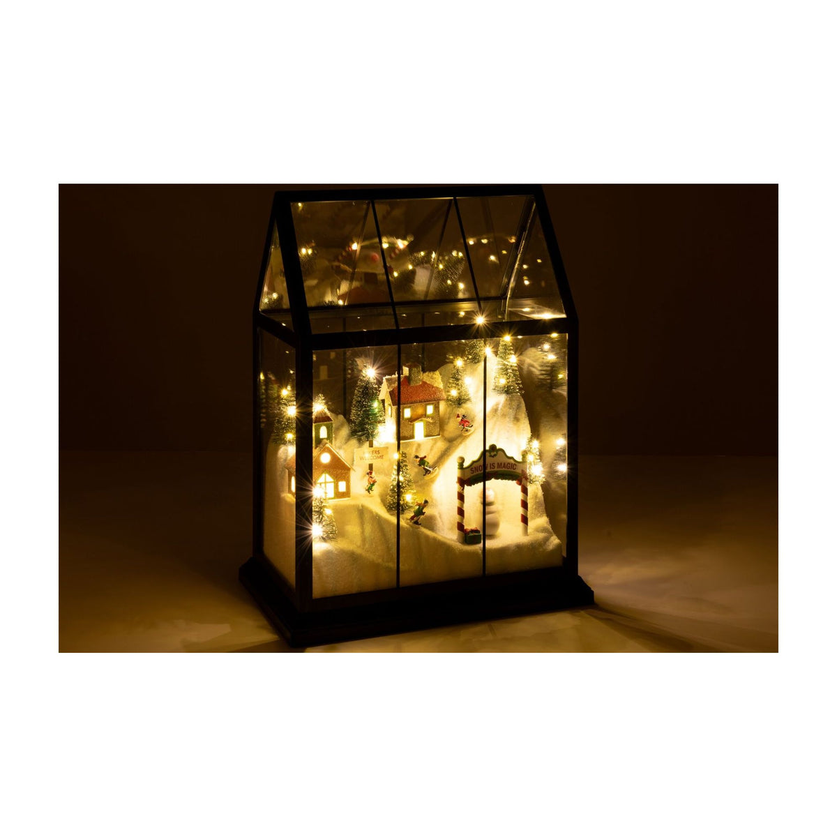 Kerstdorp Led Glas Multicolor Medium J-Line