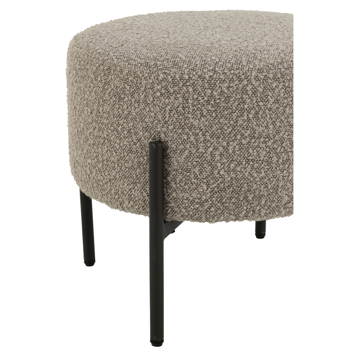 Kruk Boucle Multiplex/Polyester Grijs/Zwart J-Line