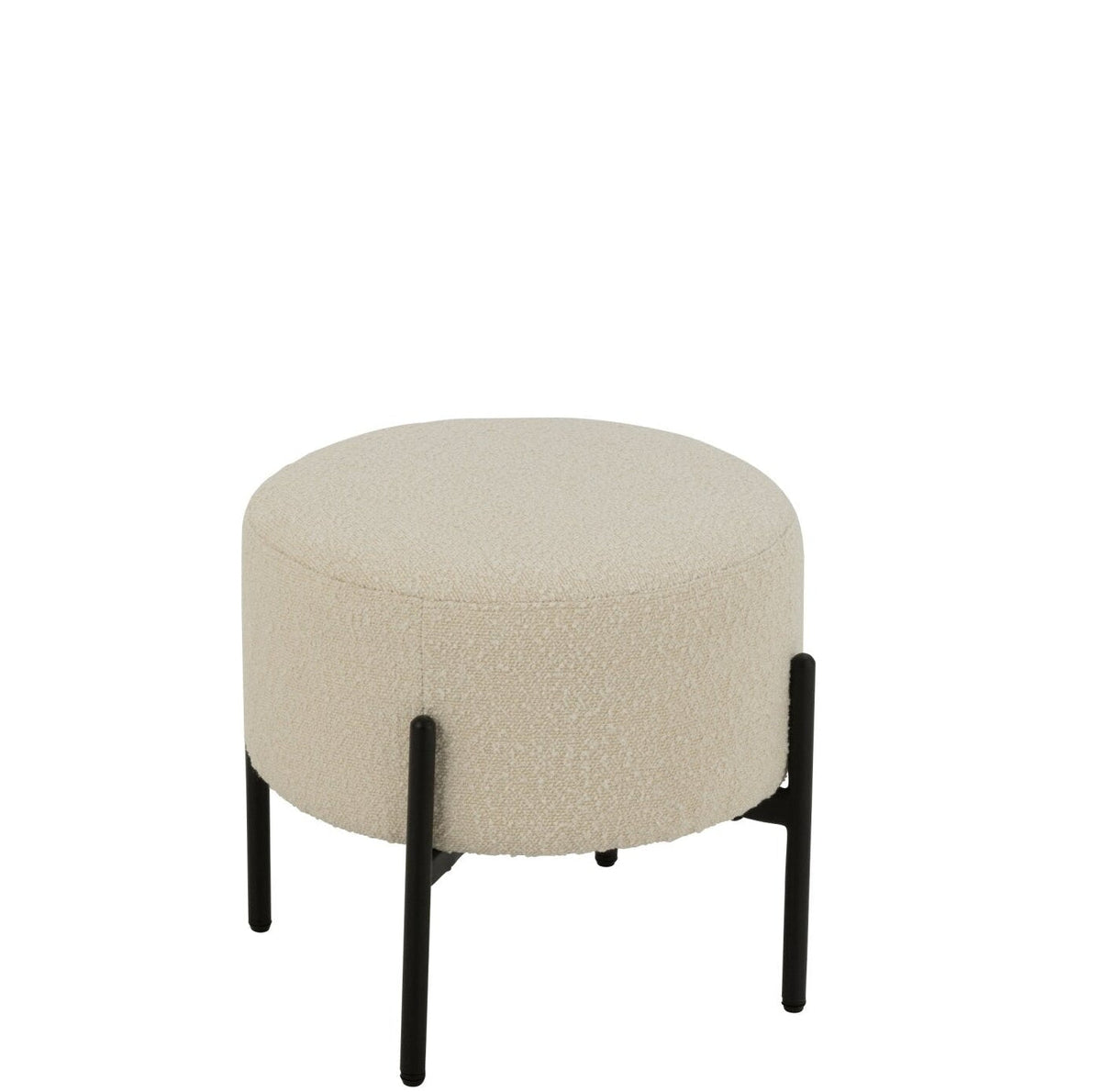 Kruk Boucle Multiplex/Polyester Wit/Zwart J-Line