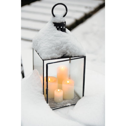 Lantaarn Hagrid Glas/IJzer Zwart L36cm x B36cm x H85cm J-Line