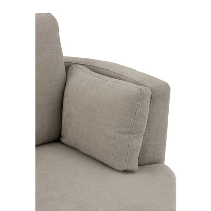 Loungestoel Swivel Hout/Textiel Grijs - J-Line