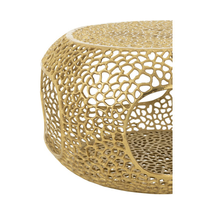 Luxe Gouden Aluminium Salontafel Small J-Line