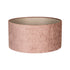 Nairobi Lampenkap Oudroze Stof Rond Medium van PTMD, ronde oudroze stoffen lampenkap op witte achtergrond