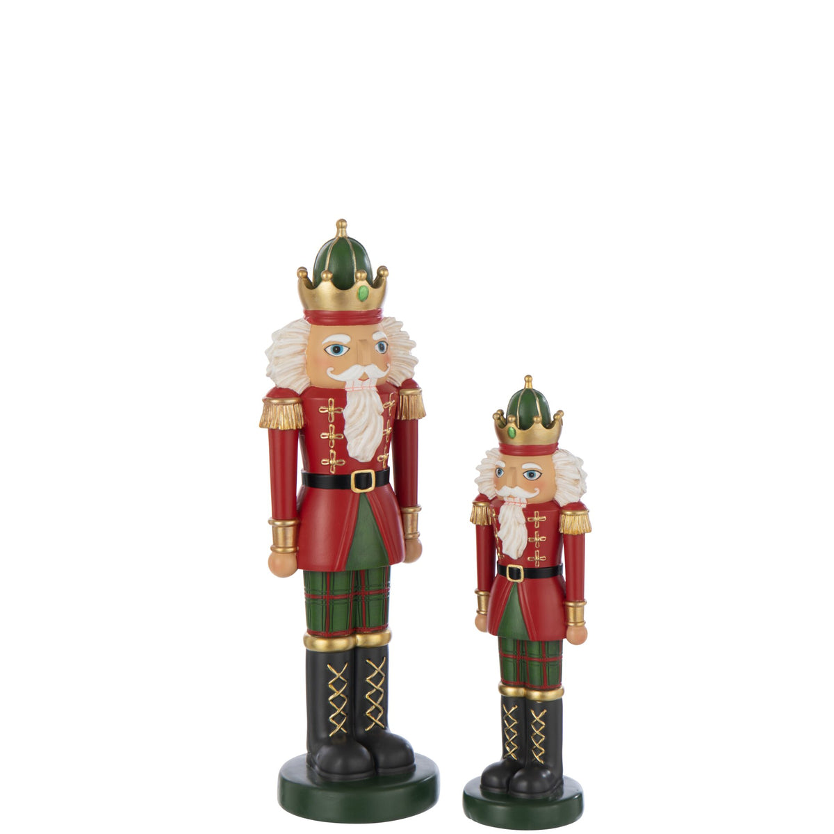 Notenkraker Op Voet Kalk Kerstrood/Donkergroen Large J-line