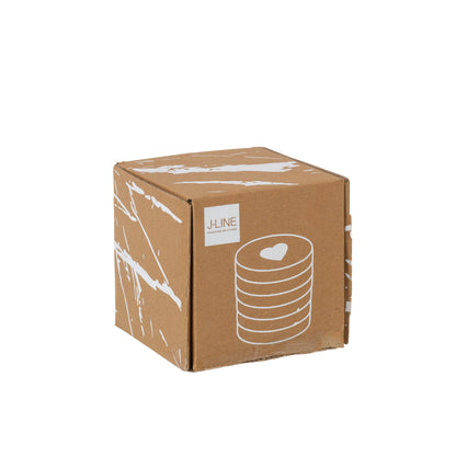 Onderzetter Hart Marmer Zwart/Goudkleurig Set van 6 J-Line