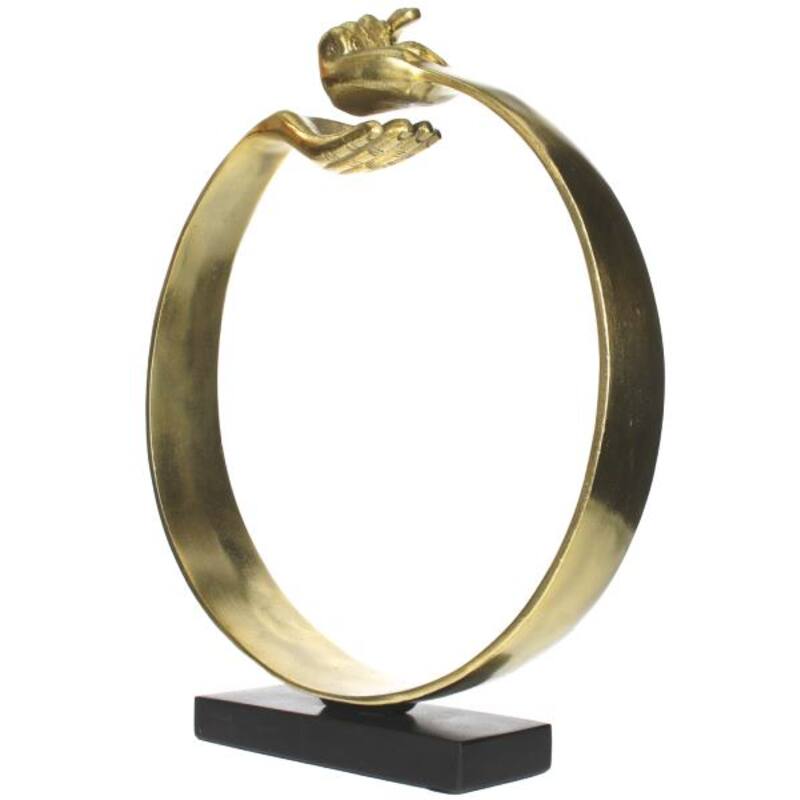 Ornament Handen Goud 34x8x43cm - Beeld - Living Lovely - livinglovely.nl
