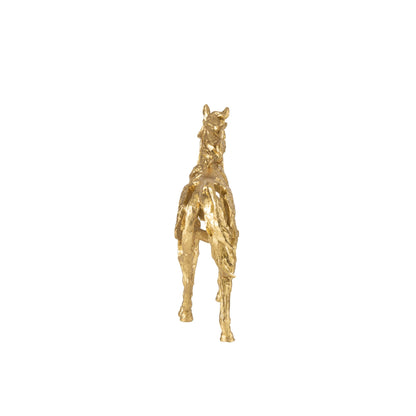 Paard Rennen Polyresin Goudkleurig Small J-Line