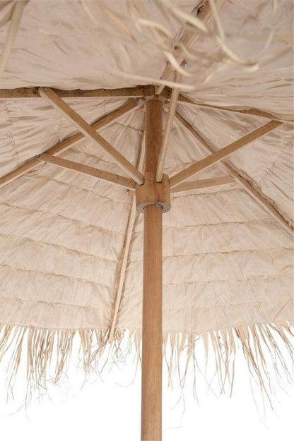 Parasol Stro Naturel Large Ø250cm J-Line - Parasol - J-Line - livinglovely.nl