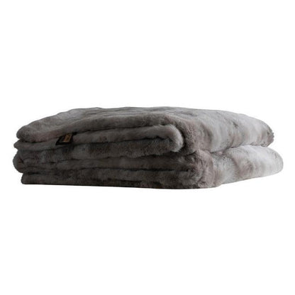 Plaid Linde Grijs Fluweel in Giftbox - 220 x 240 cm PTMD - Poef - PTMD - livinglovely.nl