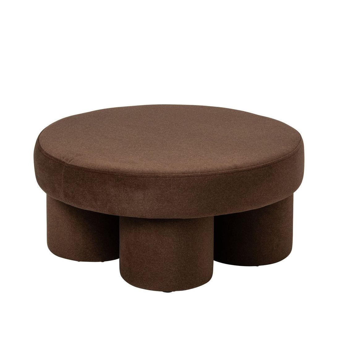 Poef Op Pootjes Multiplex/Stof Taupe Large J-Line