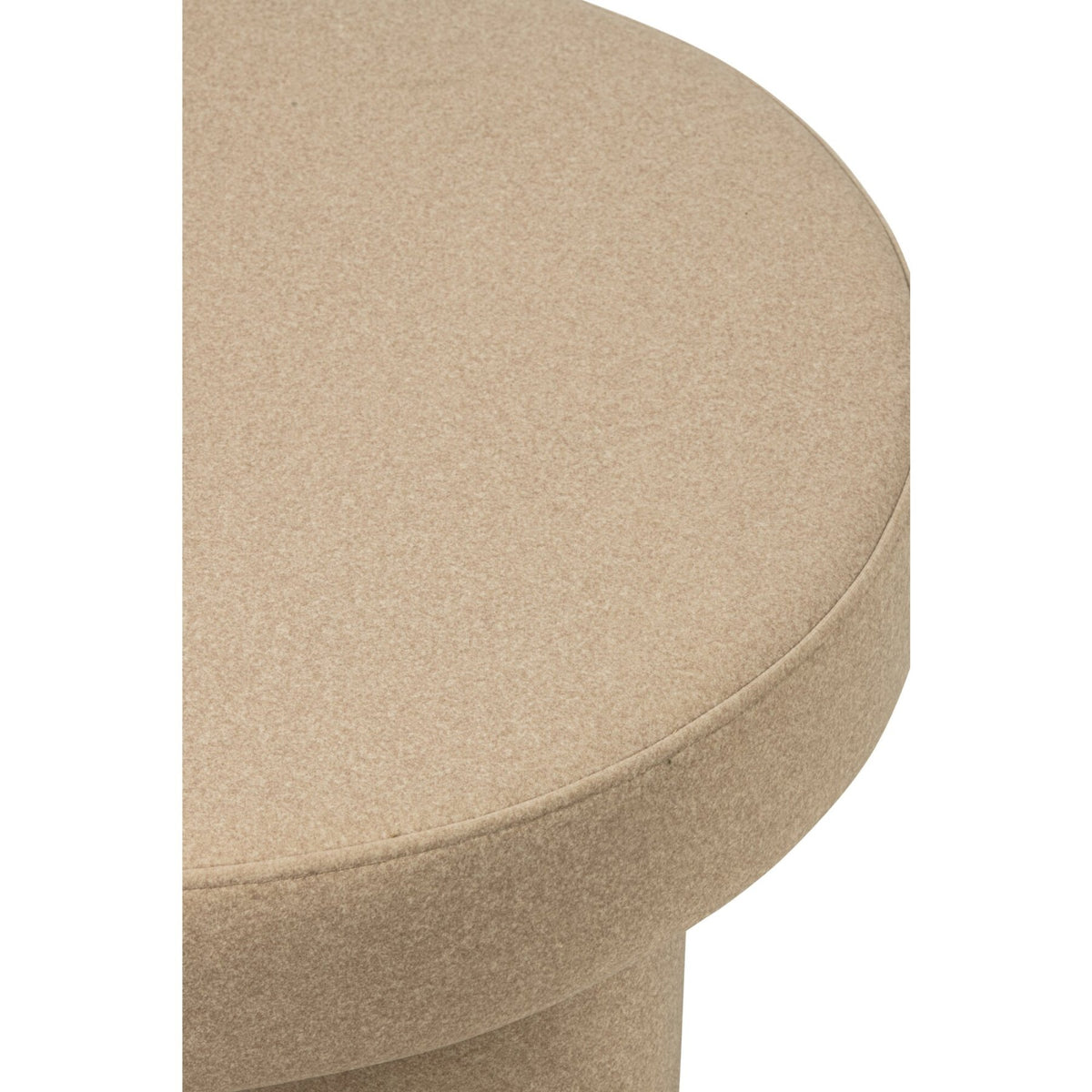 Poef Op Pootjes Multiplex/Stof Lichtbeige Large J-Line