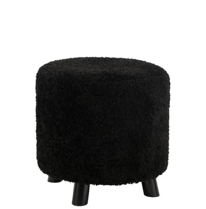 Poef Schaap Poot Polyester Zwart J-Line