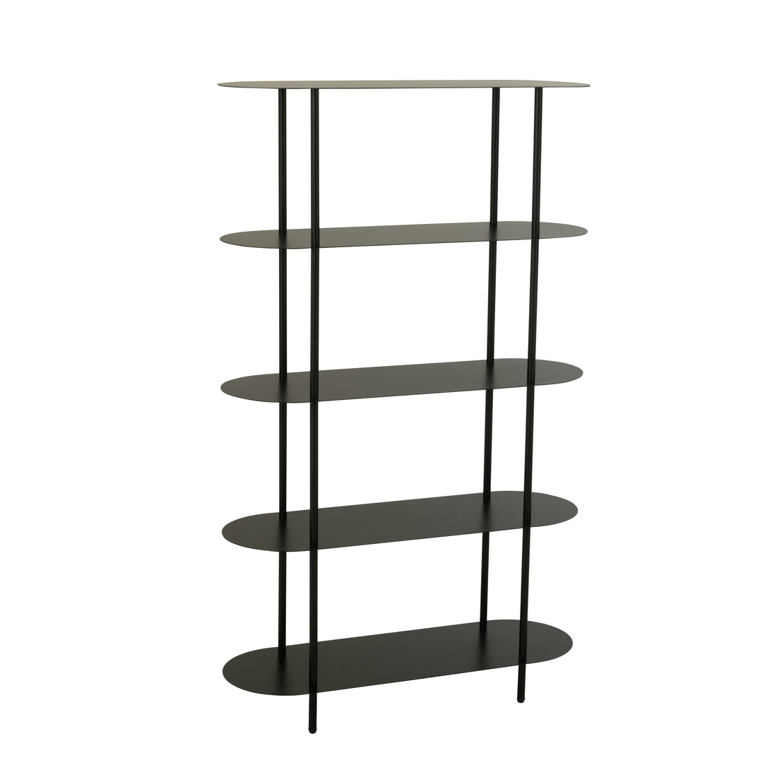 Rek Ovaal Metaal Zwart J-Line - Rek - J-Line - livinglovely.nl