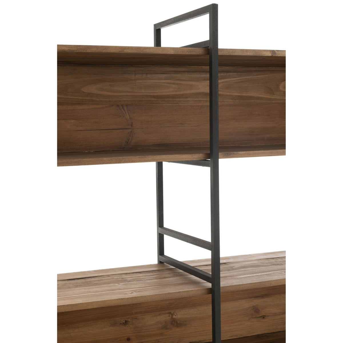 Rek Rustik Gerecycled Hout Zwart/Naturel Large J-Line