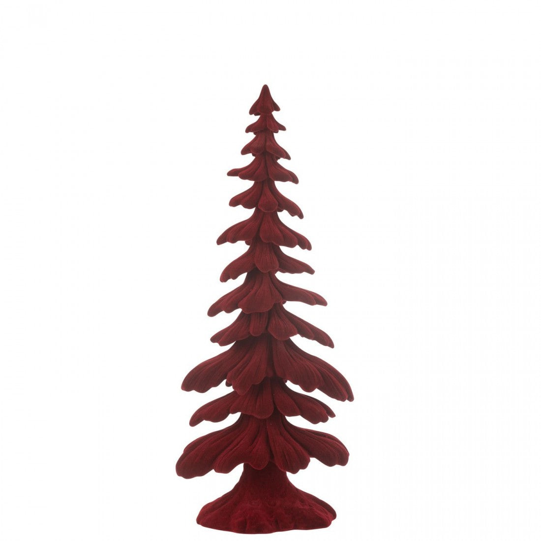 Denneboom Velours Resine Rood Set van 2 J-Line