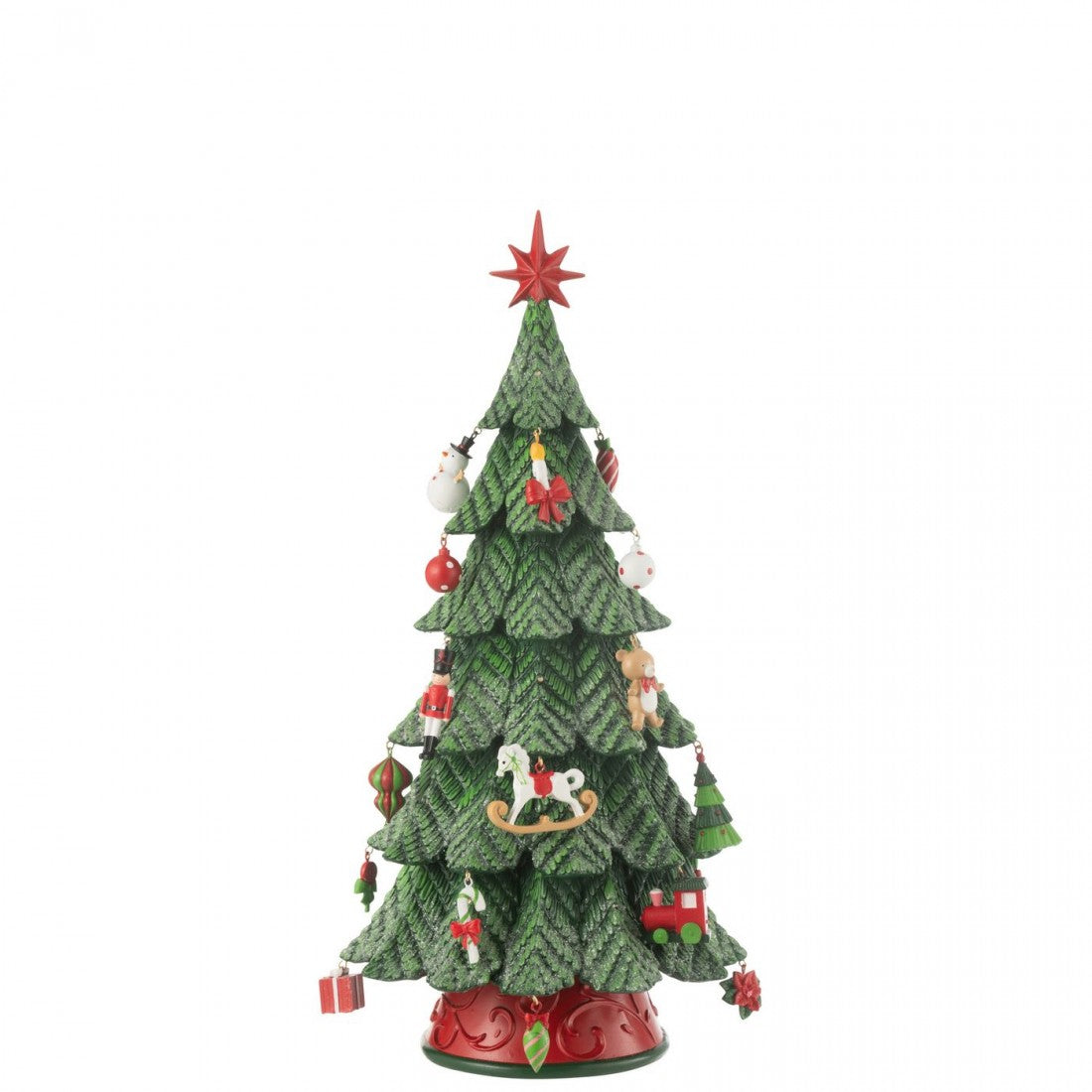 Kerstboom Led Ornamenten Resine Mix Small H51,5cm J-Line