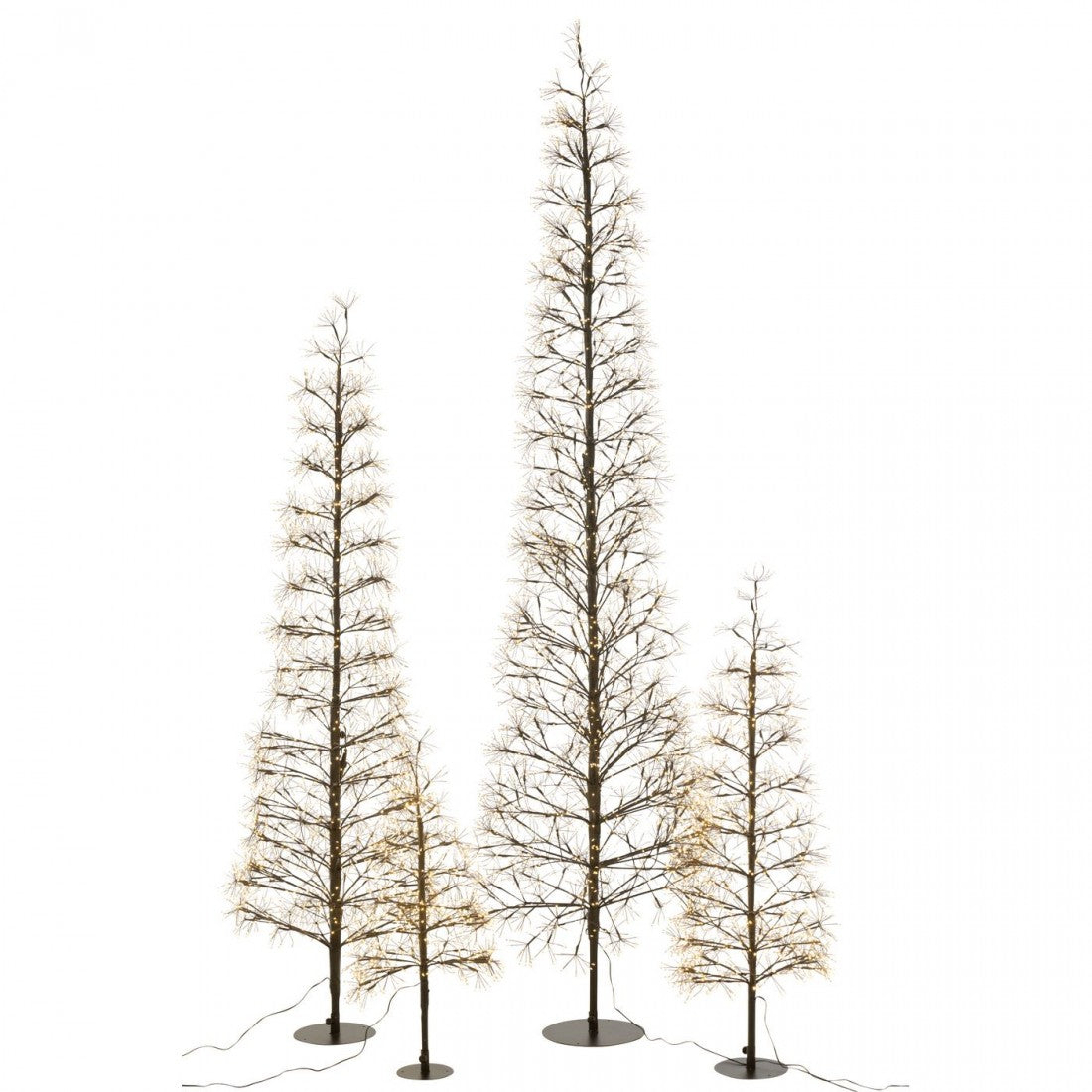 Kerstboom Led Warm Witte Lichten Ijzer Zwart Extra Large H240cm J-Line