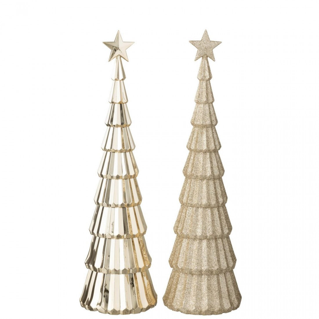 Boom + Ster Plastiek Lichtbeige Set van 2 J-Line