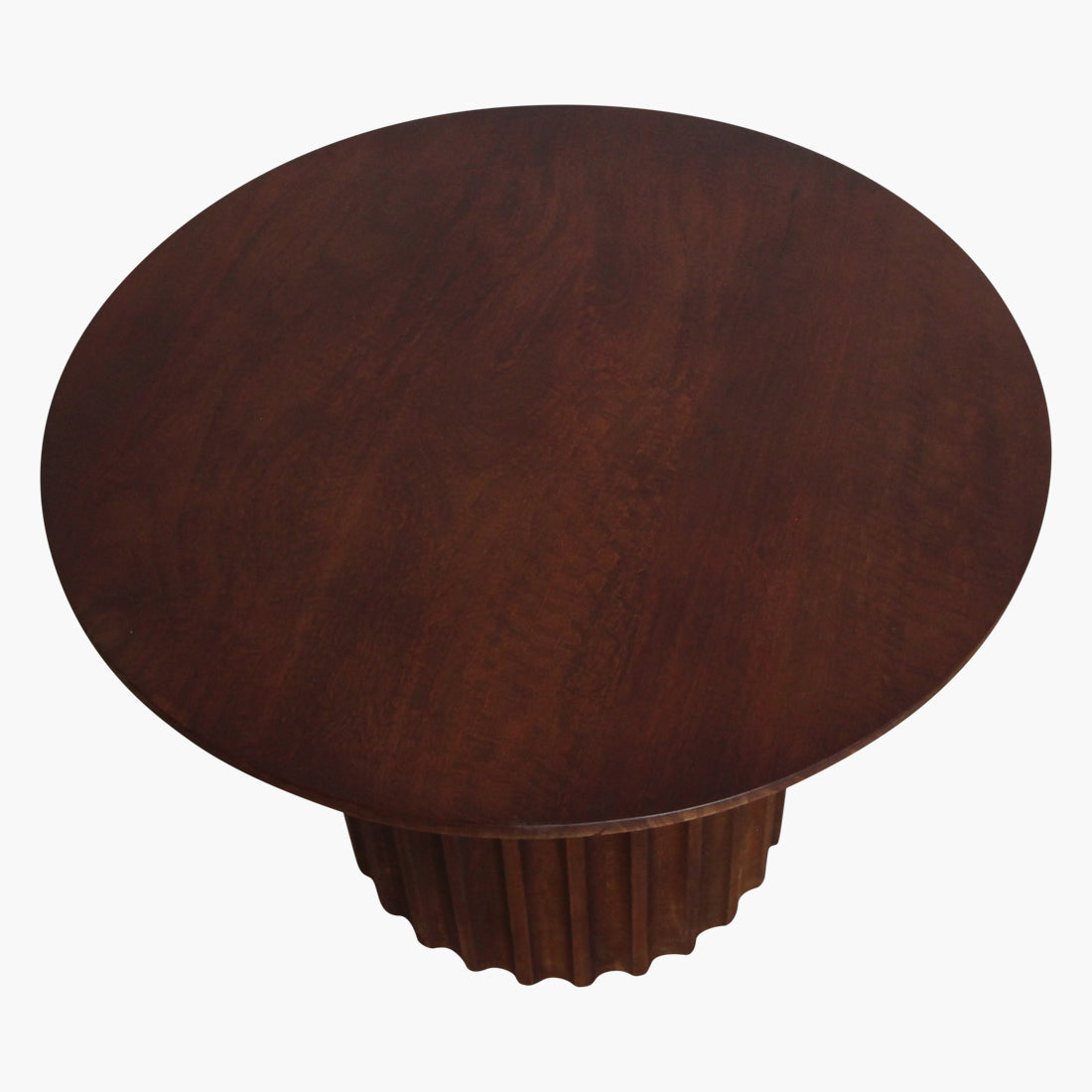 Bijzettafel Bullnose Reversed Fluted Bruin Ø55cm Raw Materials
