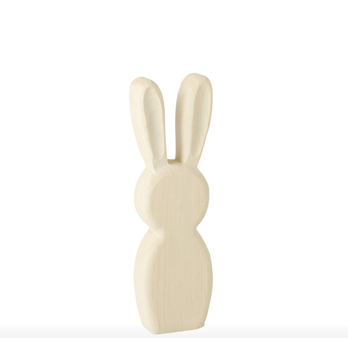 Konijn Staand Paulowniahout Wit Set van 2 J-Line