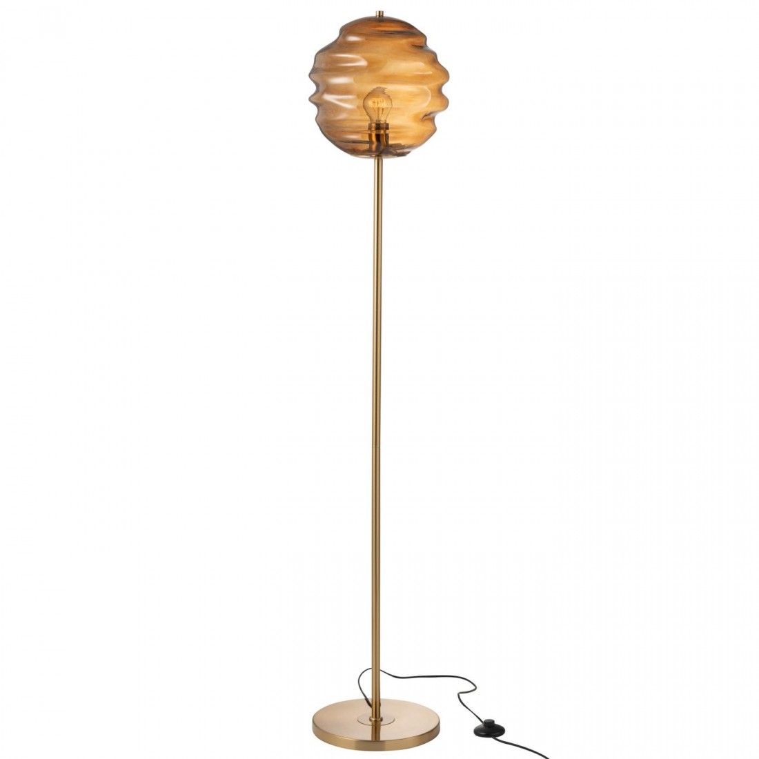 Vloerlamp Glas Bruin  H156cm J-Line