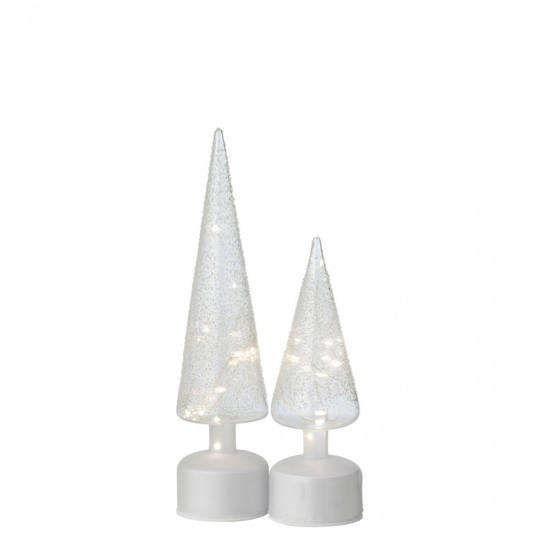 Boom Led Draaiend Glas Wit/Transparant Set van 2 J-Line