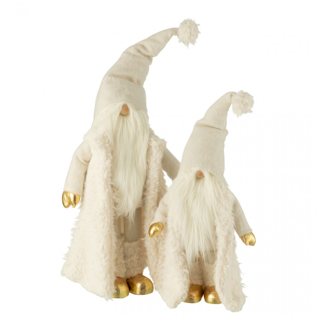 Kabouter Lang Jas Textiel Creme/Goud Large J-Line