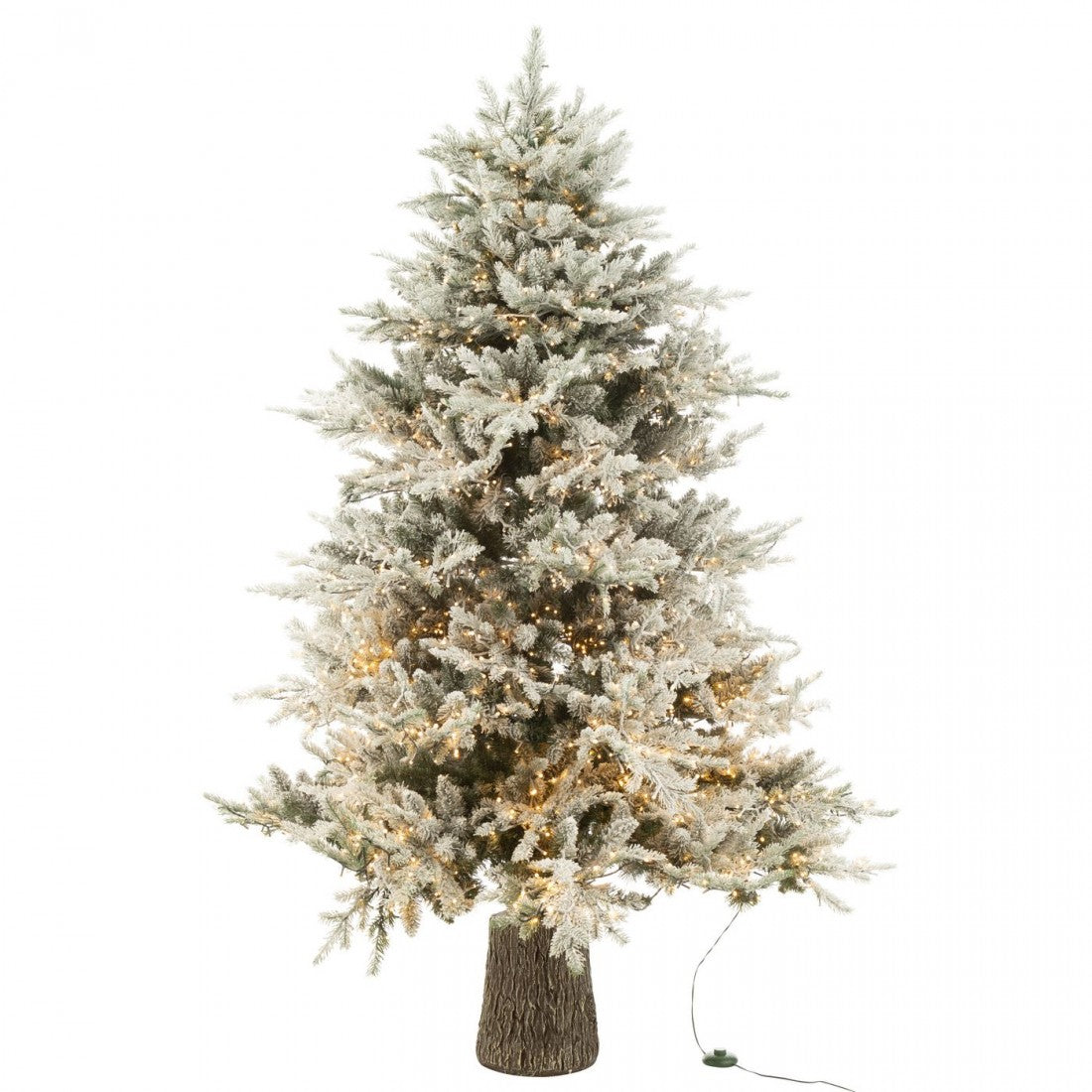 Kerstboom + Sneeuw 3000 Led Lichtjes Plastiek Wit H210cm J-Line