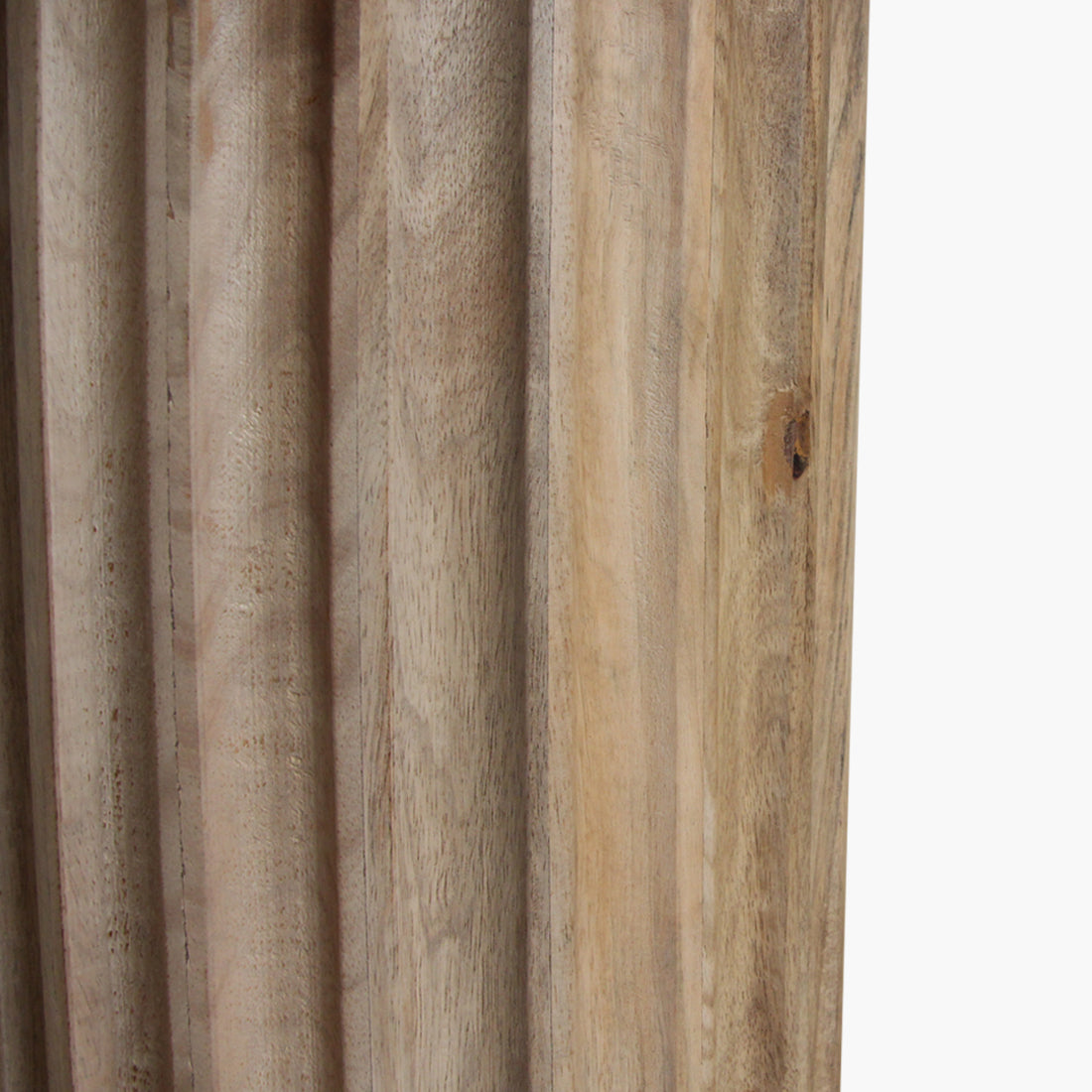 Bijzettafel Bullnose Reversed Fluted Naturel Ø50cm Raw Materials