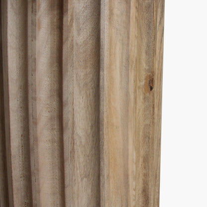 Bijzettafel Bullnose Reversed Fluted Naturel Ø50cm Raw Materials