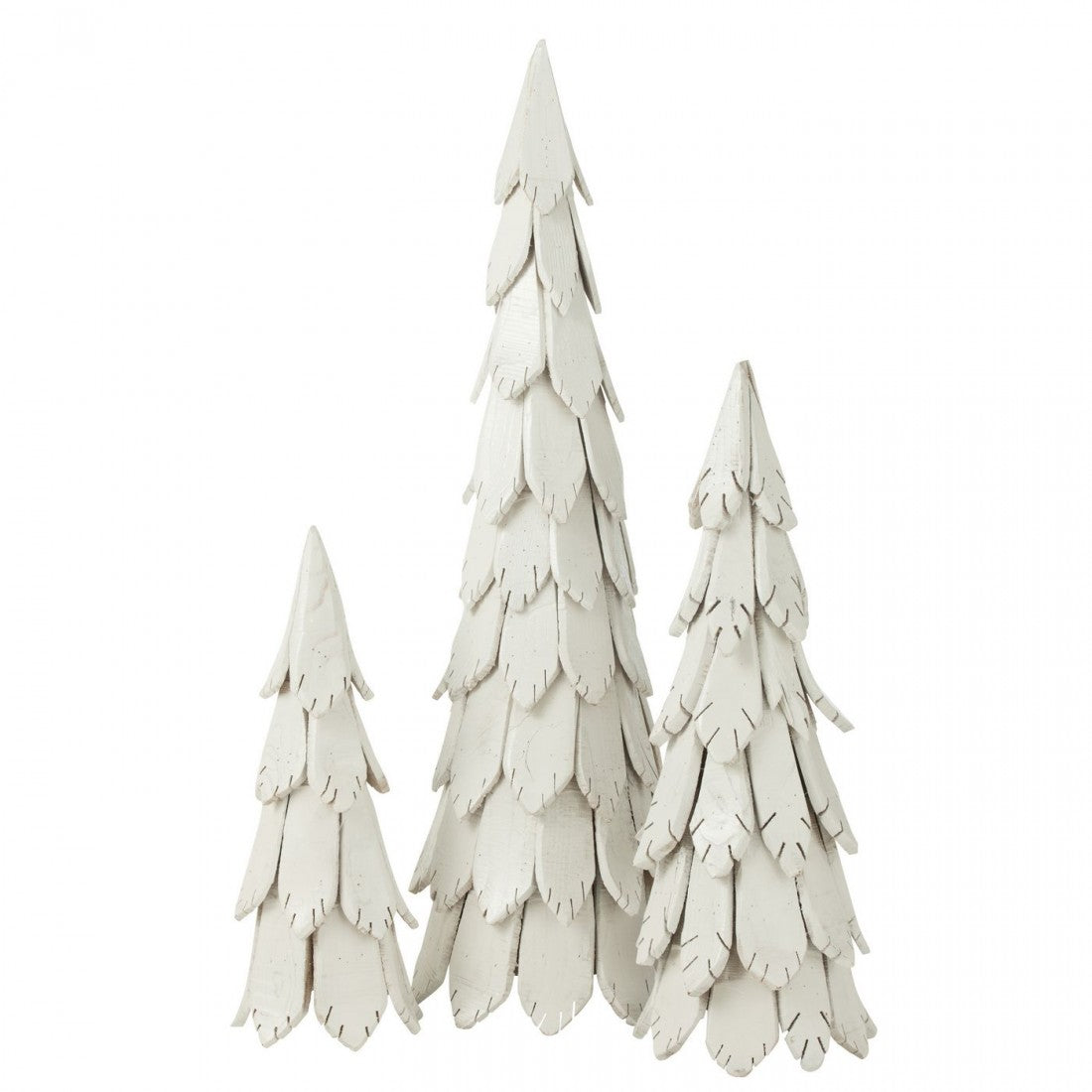 Kerstboom Stukken Hout Wit Large H120cm J-Line