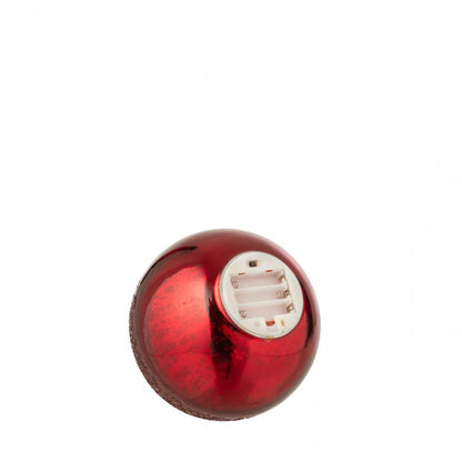 Bal Led Gekraakt Glas Kerstrood Set van 2 J-Line