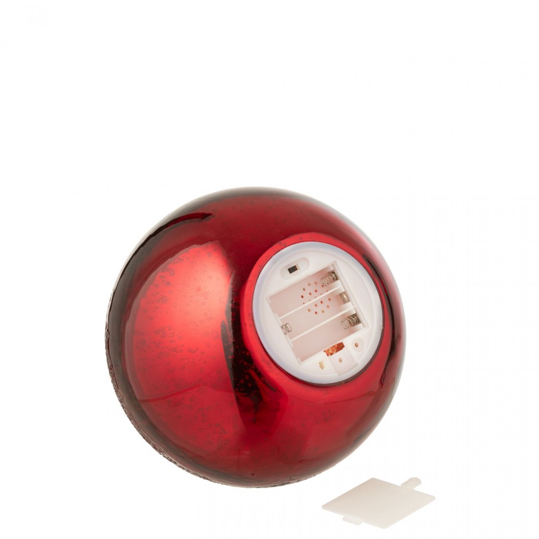 Bal Led Gekraakt Glas Kerstrood Set van 2 J-Line