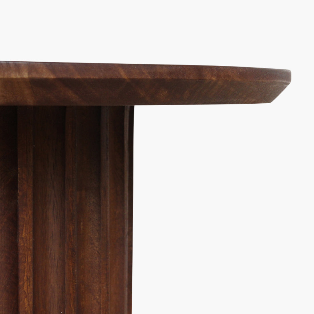 Bijzettafel Bullnose Reversed Fluted Bruin Ø55cm Raw Materials