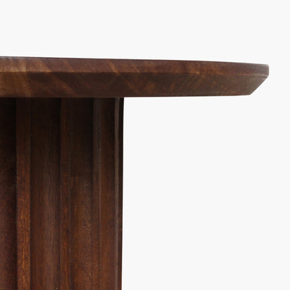 Bijzettafel Bullnose Reversed Fluted Bruin Ø55cm Raw Materials